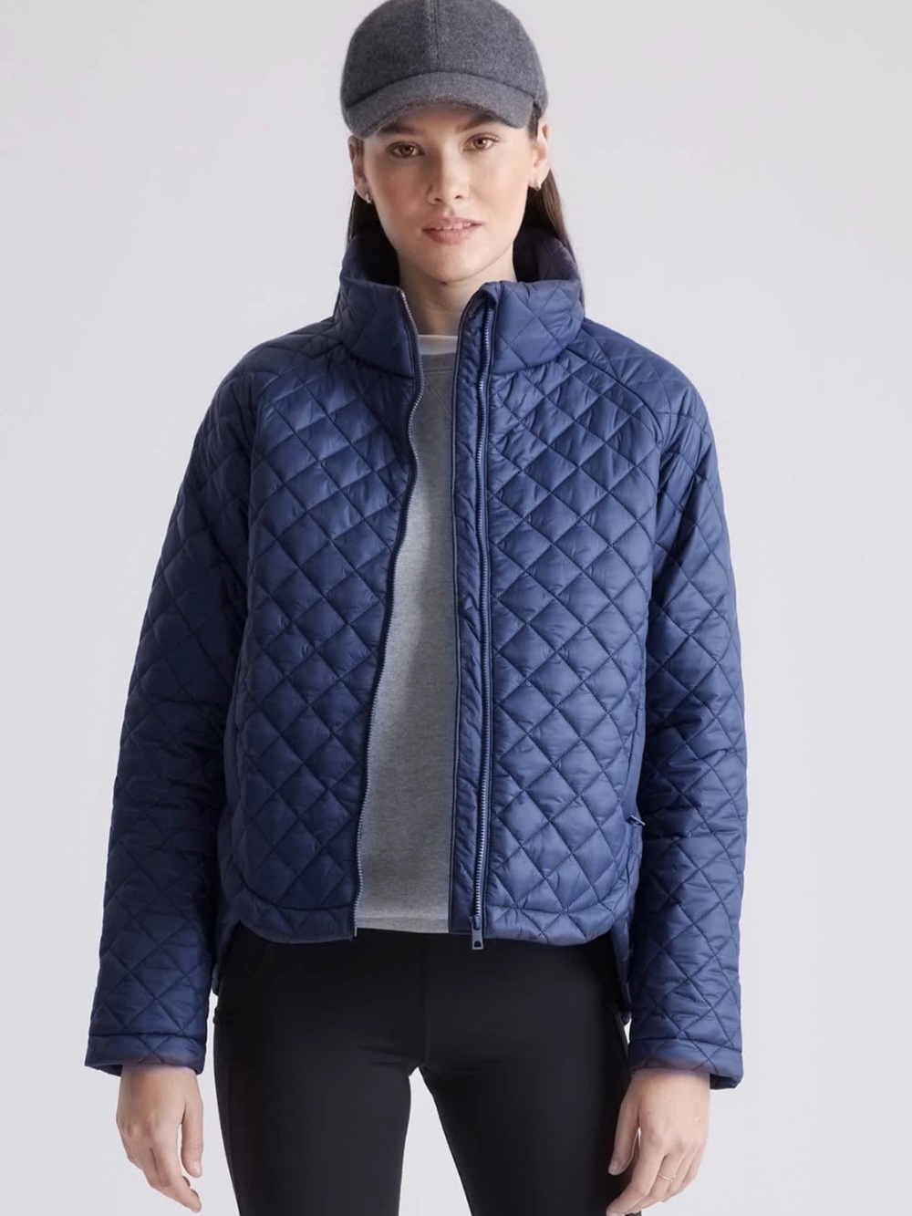 Quince Featherless Quilted Puffer Jacket in Navy Women’s Sz XL